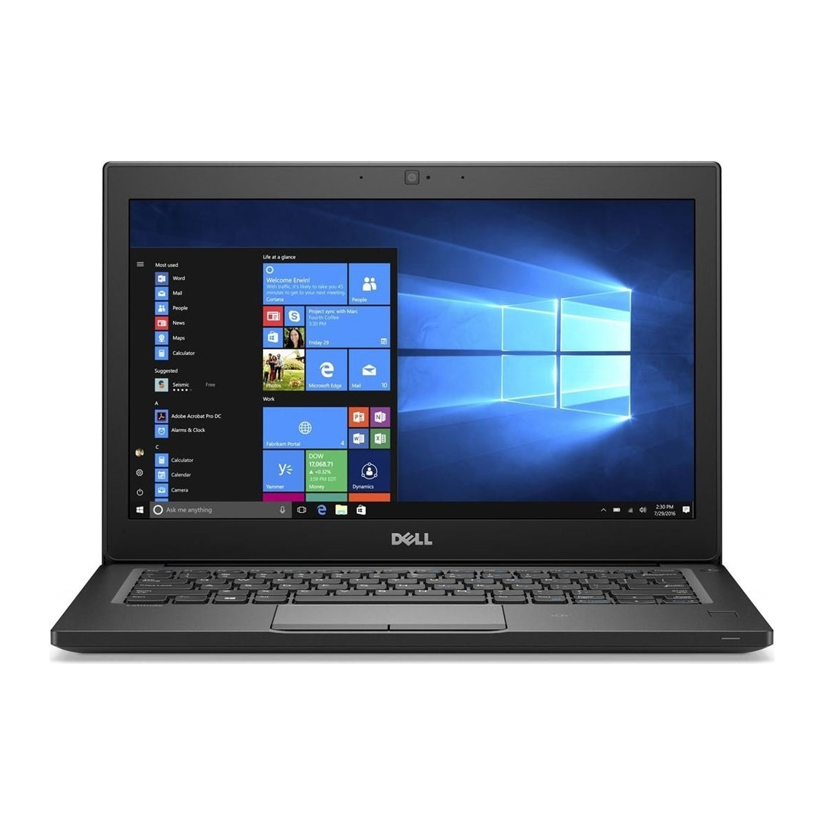 Refurbished Dell Latitude 7280 Laptop in Black with 256GB Storage