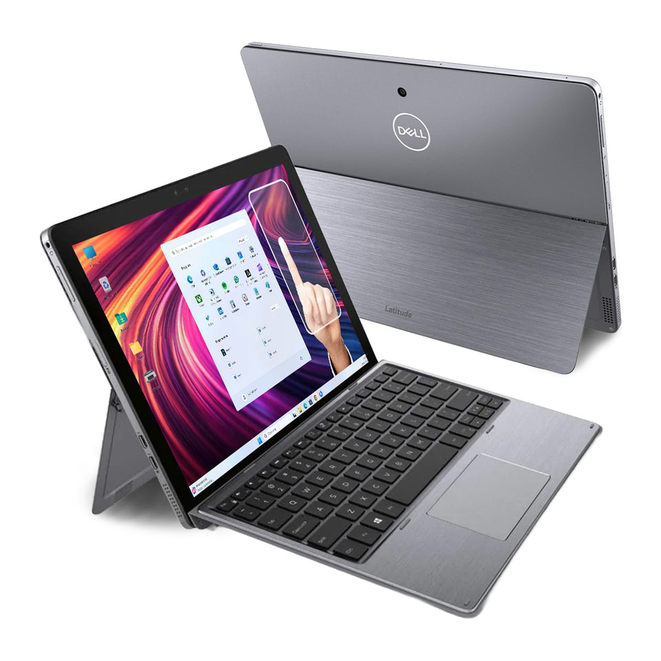Refurbished Dell Latitude 7200 Laptop in Gray with 256GB Storage