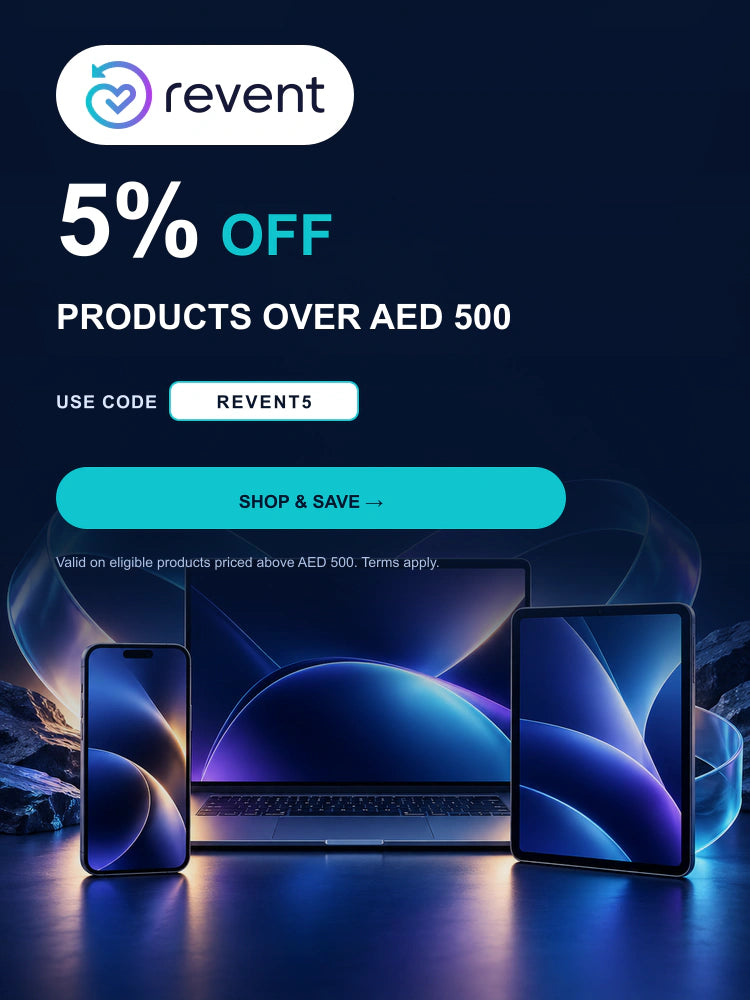 Get 5% off eligible Revent products over AED 500 with code REVENT5