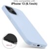 iPhone 13 Light Blue cover iPhone 13 Mini Light Blue Cover with Magsafe (Silicon) refurbished from Revent in uae